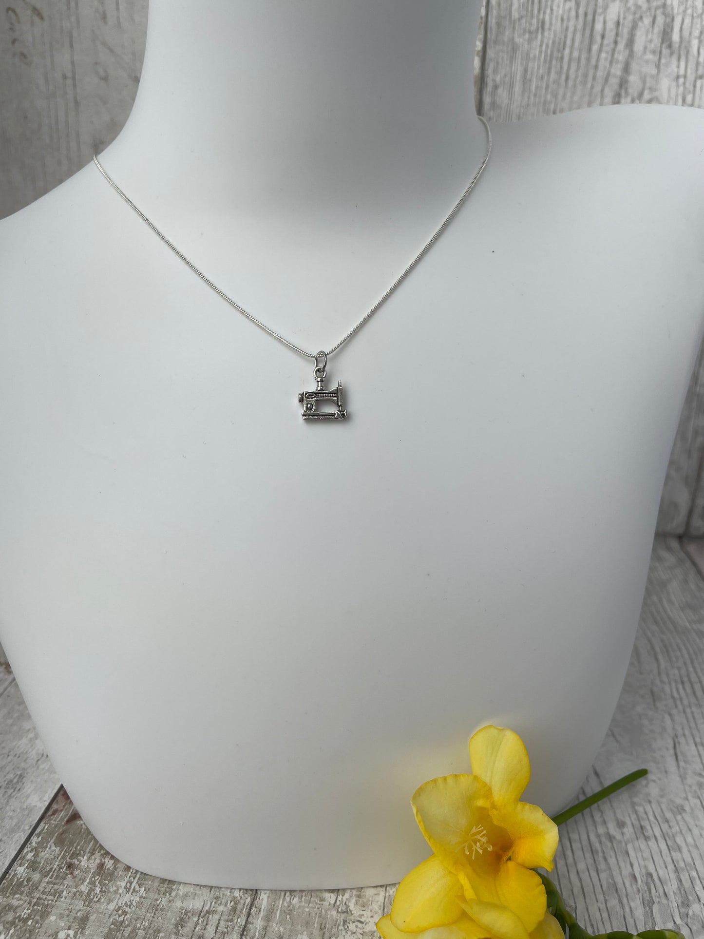 Small Sewing Machine Charm Necklace