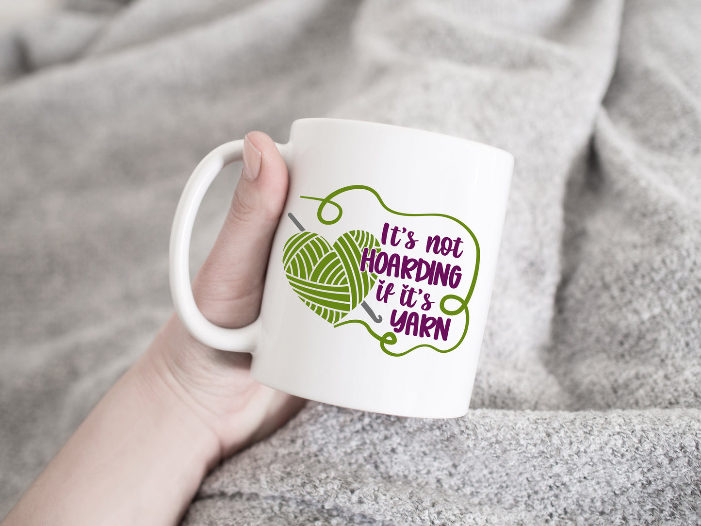 Its Not Hoarding if Its Yarn Crochet Mug
