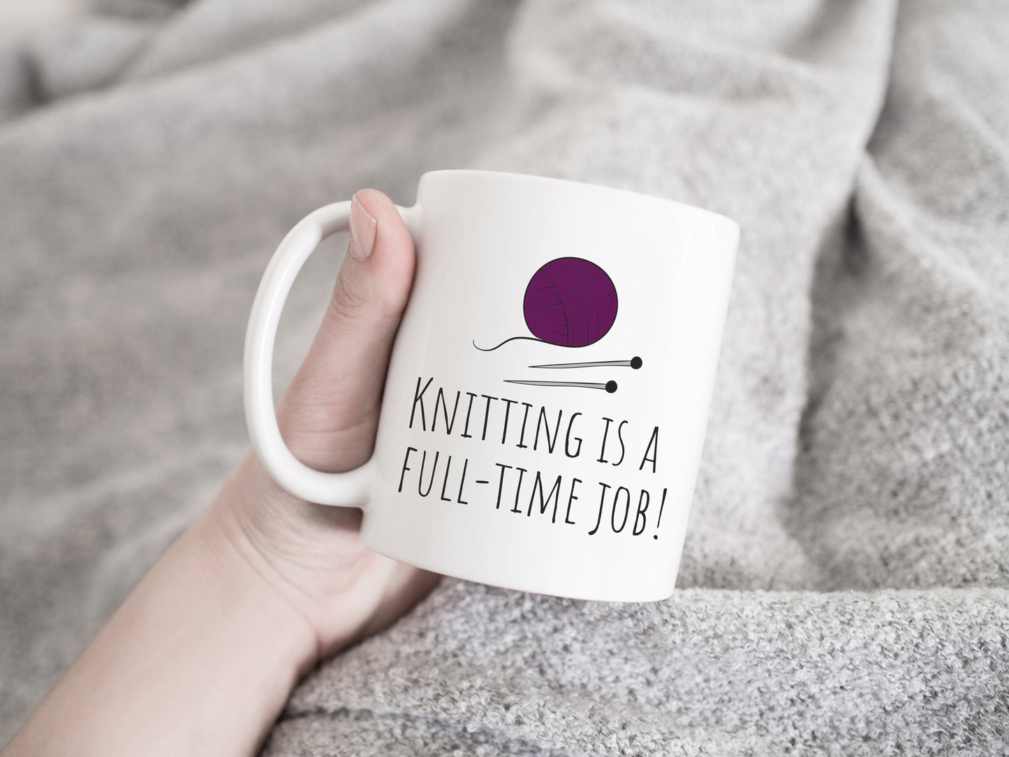 Knitting is a full time Job Mug