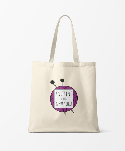 Knitting is the new Yoga Tote Bag